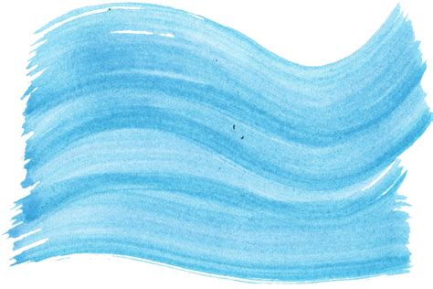 44 Blue Watercolor Brush Stroke Png Transparent Vol 3