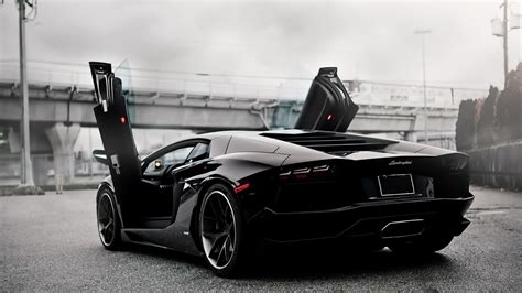 Hd Black Lamborghini Aventador Doors Open Hd Wallpaper Rare Gallery