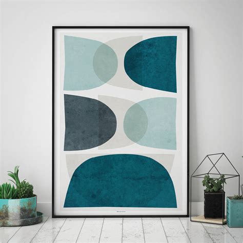 Abstract Wall Art Print Teal Wall Art By Bronagh Kennedy Art Prints