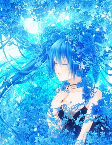 Blue Hair Anime Artwork Anime Artwork Drawings
