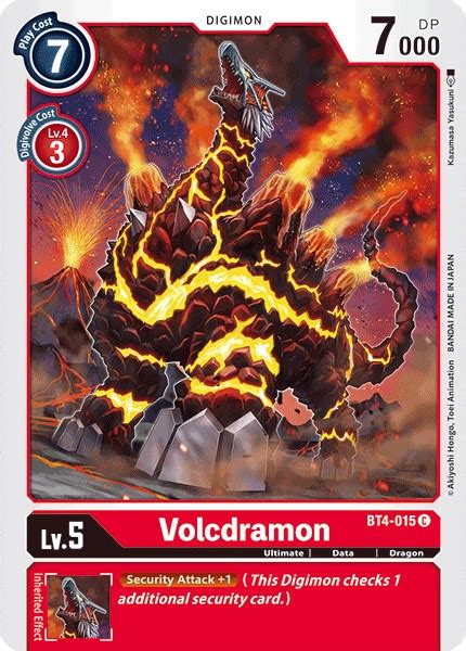 Volcdramon Bt 04 Great Legend Digimon Cardtrader