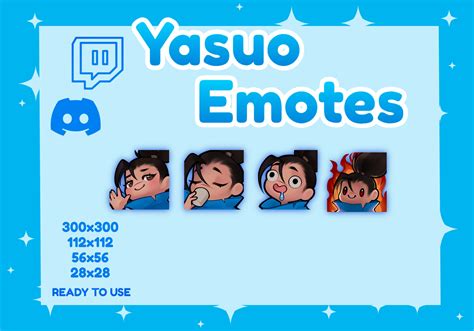 Yasuo Emotes League Of Legends For Twitch Discord Youtube Chibi Cute