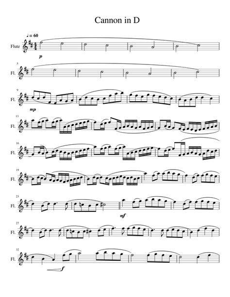 This is not the original version it is simply pieces of. Canon in D Sheet music for Piano, Flute | Download free in ...