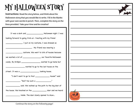 15 Best Halloween Fill In The Blank Stories Printable Pdf For Free At