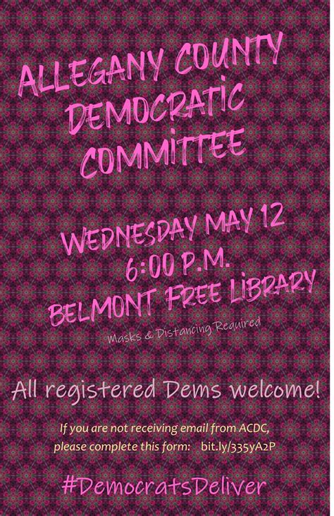 Allegany County Democratic Committee Meets in Belmont - THE WELLSVILLE SUN