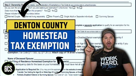 Denton County Homestead Tax Exemption Youtube