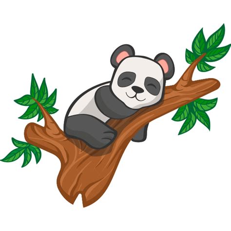Sleeping Cartoon Panda Free Svg