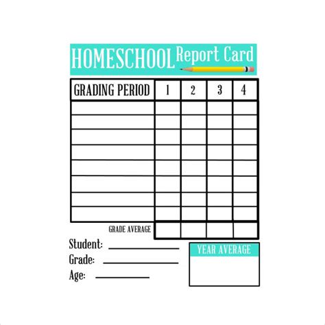 Homeschool Report Card Template 6 Download Documents In Pdf Word