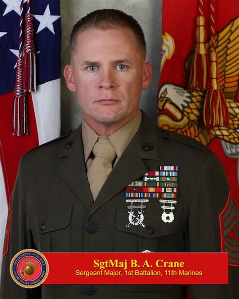 Sgtmaj B A Crane 1st Marine Division Biography
