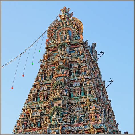 Temple Tower South Indian Ancient Dravidian Architecture Etsy