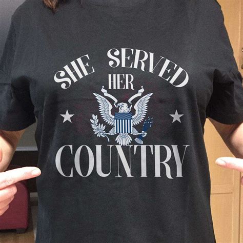 She Served Her Country Adult Unisex Cotton Short Sleeve T Shirt