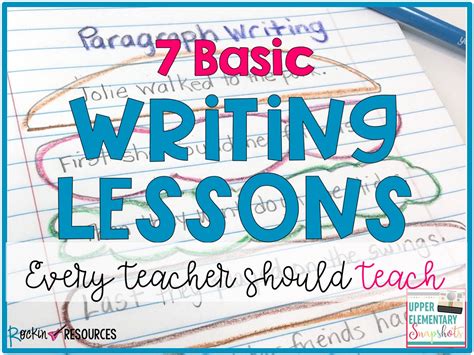 7 Basic Writing Lessons Every Teacher Should Teach Upper Elementary