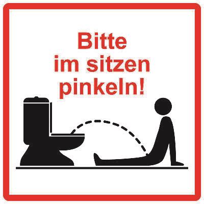 Bitte Im Sitzen Pinkeln Aufkleber X Cm Sticker Hinweis Toilette