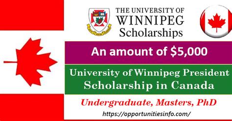 University Of Winnipeg Scholarship In Canada 2024 25