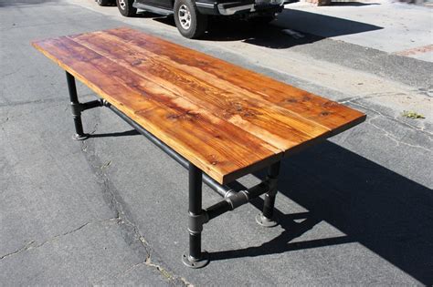 Rustic Reclaimed Wood Table With Industrial Pipe Legs Etsy