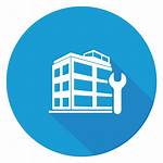Management Facility Services Maintenance Property Building Icons