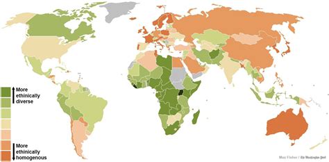 A Revealing Map Of The Worlds Most And Least Ethnically Diverse