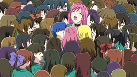 Moka Being Groped By Several Girls Anime Manga Anime Anime Girl