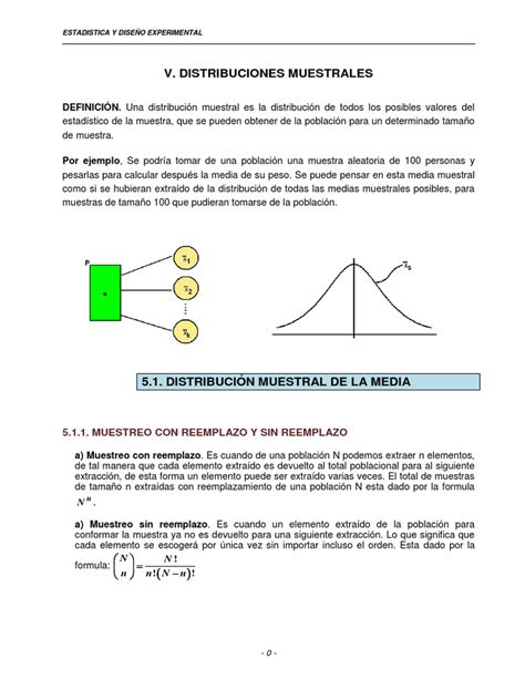 Sesion 5 Distribuciones Muestrales Pdf Muestreo Estadísticas Media