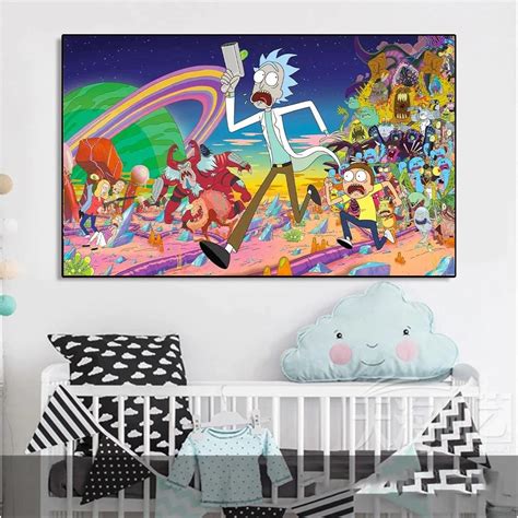 Rick And Morty Monters Canvas Wall Art Rick And Morty Shop