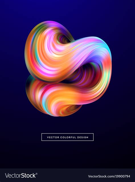 3d Abstract Colorful Fluid Design Royalty Free Vector Image