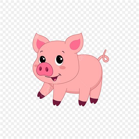 Cute Piggy Vector Png Images Cartoon Vector Clipart Fat Pink Cute