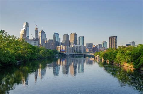 Skyline Philadelphia From The Schuylkill River Photograph By