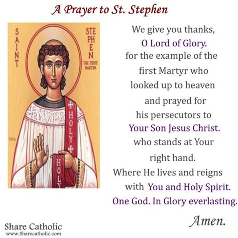 Prayer To St Stephen Feast Day 26th December