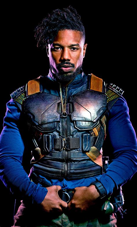 1280x2120 Michael B Jordan As Erik Killmonger In Black Panther 2018 Iphone 6 Hd 4k Wallpapers