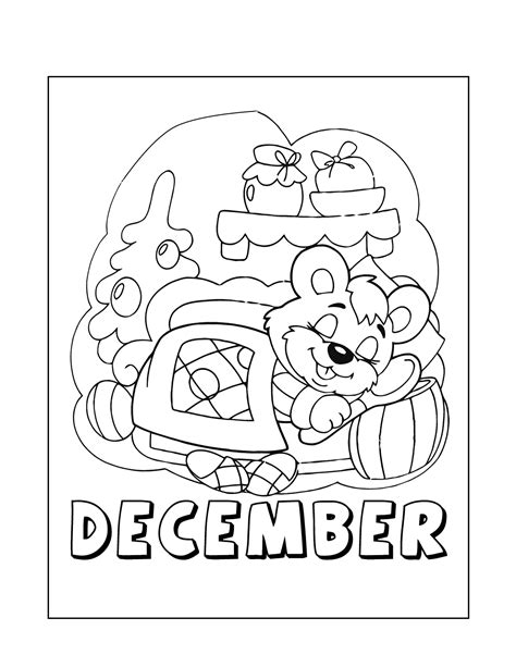 December Coloring Pages ⋆ Coloringrocks Winter Crafts Preschool