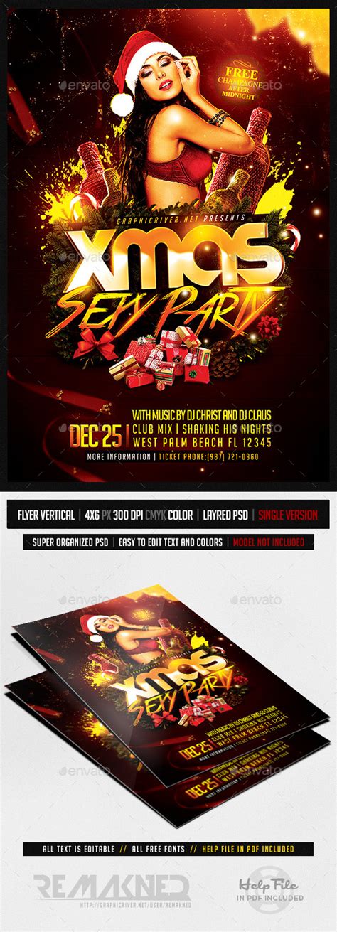 review xmas sexy party flyer template psd codesign magazine daily updated magazine