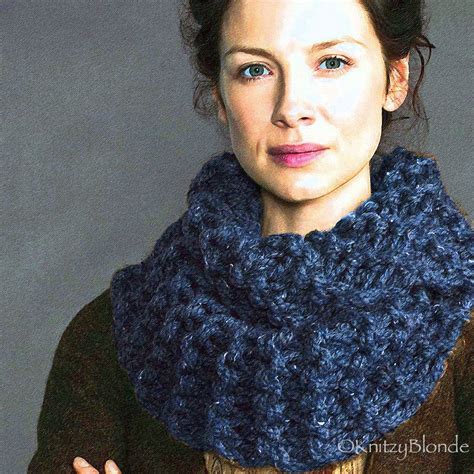 Hand Knit Claire Cowl Outlander Chunky Scarf Made By KnitzyBlonde 60