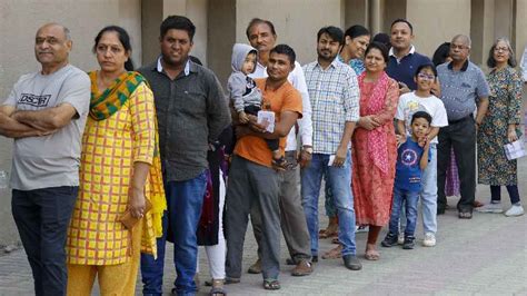 Gujarat Phase 2 Of Gujarat Assembly Polls 3474 Per Cent Voter