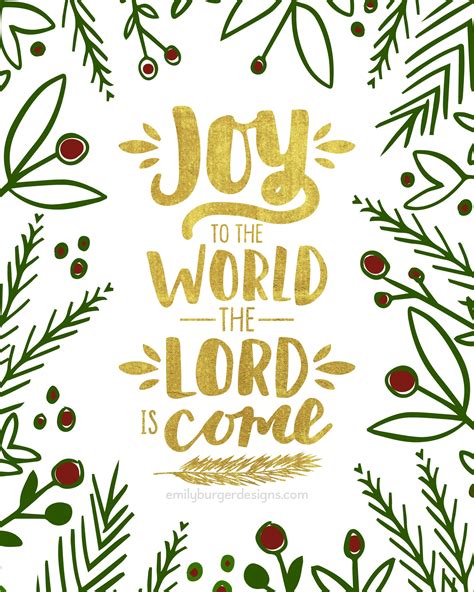 Christmas Joy To The World 8 By 10 Print