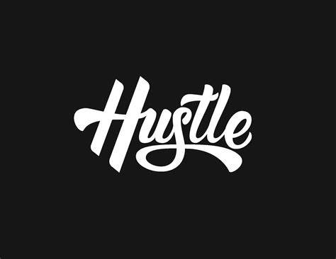 Hustle - Lettering by Ross Miller | Lettering, Hand lettering logo, Script lettering