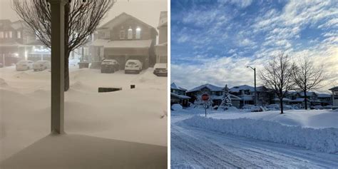 ontario got hit by an intense snowstorm and there was even thundersnow photos and videos narcity
