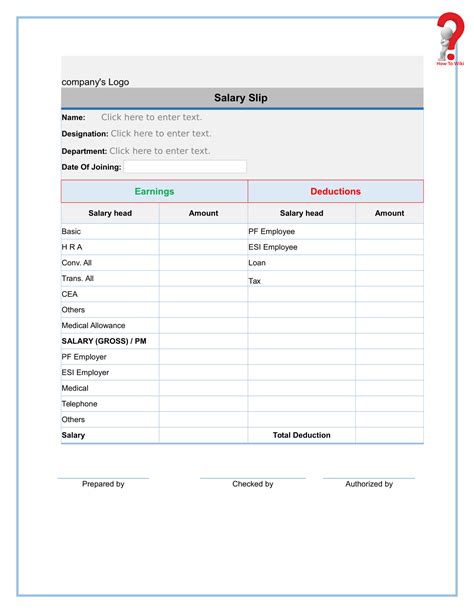 Free Simple Payslip Template Excel Excel Templates