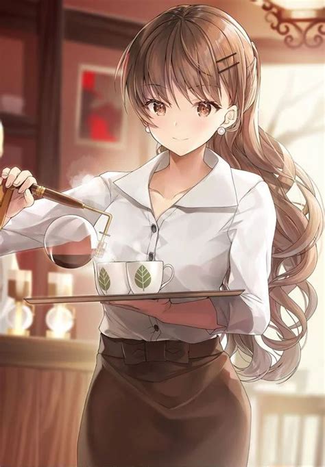 Pin On Anime Drinking Coffee