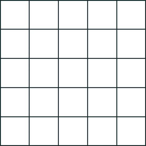 5x5 Grid Chart Blocks Svg And Png Digital Download Black And