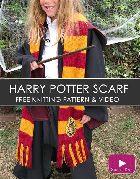 Knit Up This Harry Potter Scarf With Free Knitting Pattern By Studio