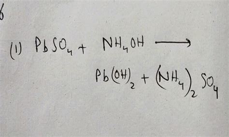 51 Write The Balanced Chemical Equations Lead Sulphate Ammonium