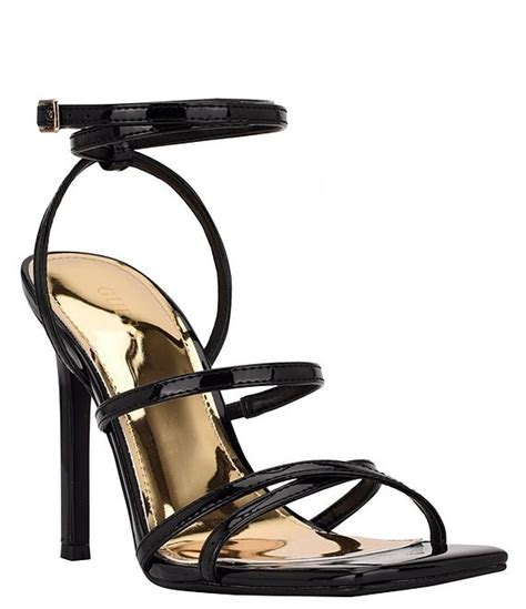 Guess Sabie Patent Square Toe Strappy Dress Sandals Dillards