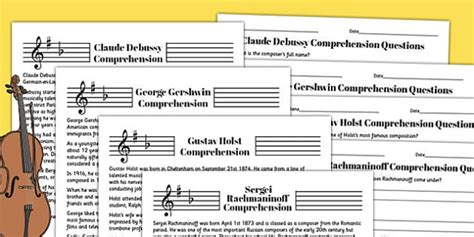 Music Reading Comprehension Activity Teacher Made Twinkl