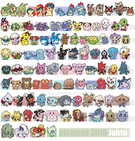Johto Pokemon Commission By Pixelpoe On Deviantart
