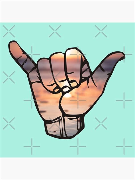 Beach Aloha Hang Loose Shaka Hawaii Hand Sign Photographic Print By Namcolors Redbubble