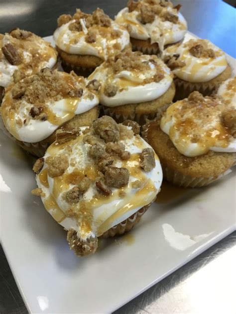 Homemade Apple Pie Cupcakes With A Baked Apple Filling And A Royal Icing Topped With Brown