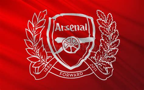 The Flag Of Arsenal Football Club Waving Editorial Stock Photo Image