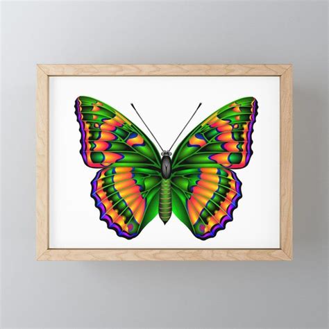 Tropical Butterfly Framed Mini Art Print Framed Art Prints Butterfly