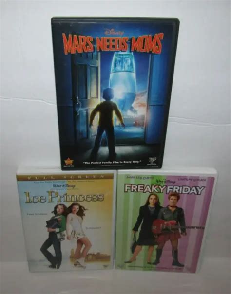Mars Needs Moms Ice Princess Freaky Friday Disney Dvd Movie Lot Of