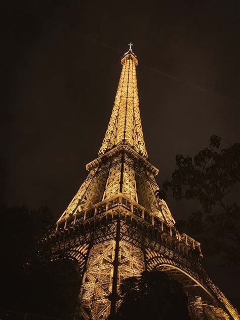 Building Lighted Eiffel Tower During Nighttime Spire Image Free Photo